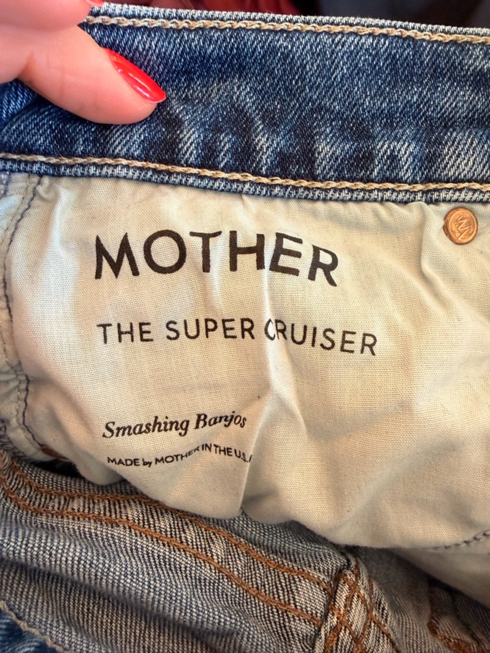 MOTHER Medium Blue High-Rise Flare Jeans - Picture 4 of 4
